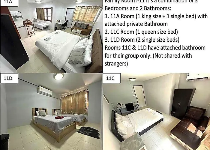 酒店 Sukhumvit Soi 12: 3 Bed / 2 Bath For 7 Ppl Group 曼谷